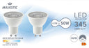 Majestic LED filament spotlight G10 50W 2-pack