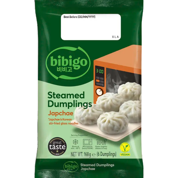 Bibigo gedämpfte Dumplings Japchae