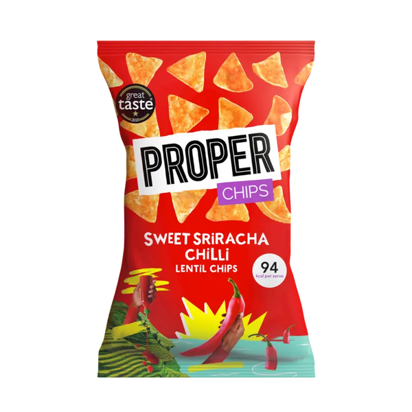 Richtige Süße Sriracha Chili Linsenchips