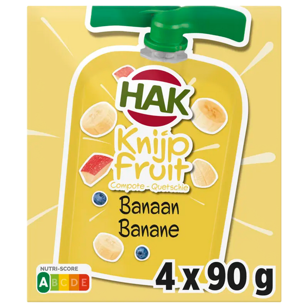 Hak Knijpfruit banaan 4-pack