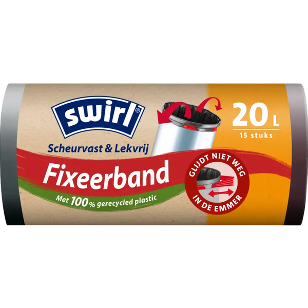 Swirl Afvalzakken fixeerband 20 liter