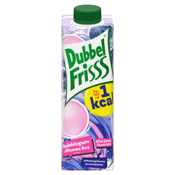 DubbelFrisss 1kcal Bubblegum & Blueberry Flavour