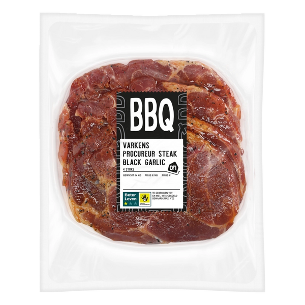 BBQ procureur steak black garlic