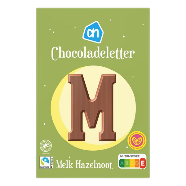 Chocoladeletter melk-hazelnoot