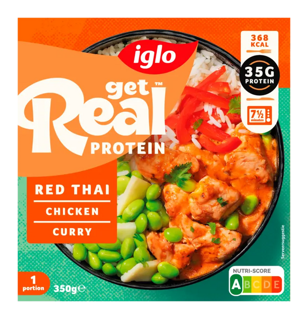 Iglo Get real protein red Thai chicken curry
