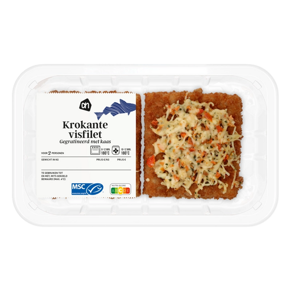 Knuspriges Fischfilet gratiniert mit Käse