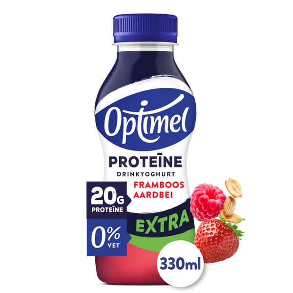 Optimel Proteine extra framboos aardbei