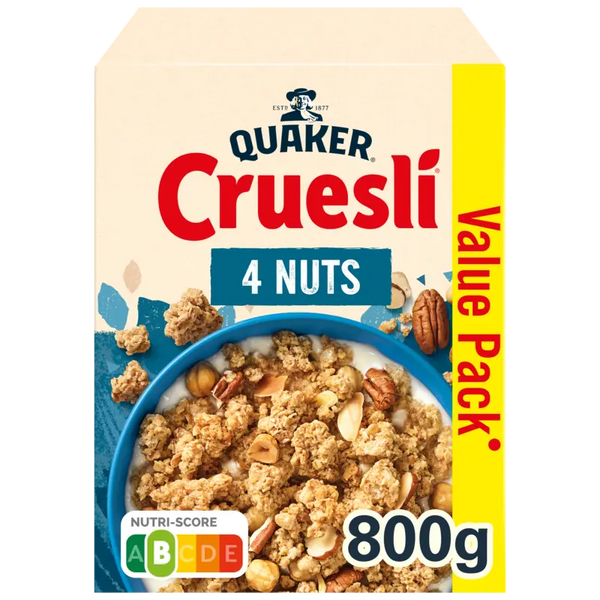 Quaker Cruesli four nuts
