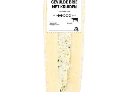 Gevulde brie met kruiden