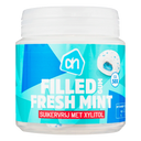Filled fresh mint gum sugar-free