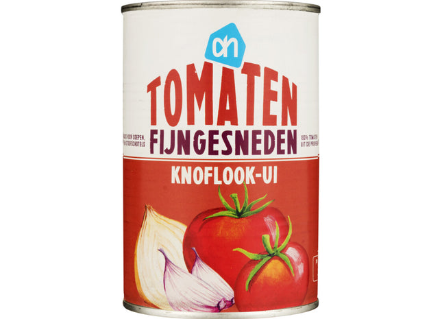Tomaten fijngesneden knoflook-Ui