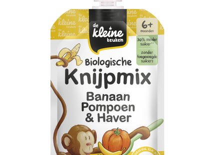 De Kleine Keuken Knijpmix banaan, pompoen & haver 6m+