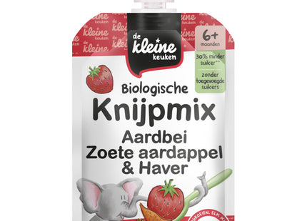 De Kleine Keuken Knijpmix aardbei zoete aardappel 6m+