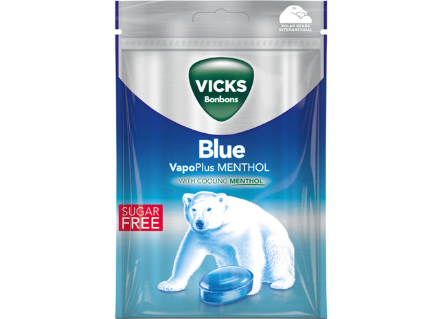 Vicks Blue menthol keelpastilles suikervrij