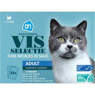 Maaltijdzakjes met vis in saus 12-pack