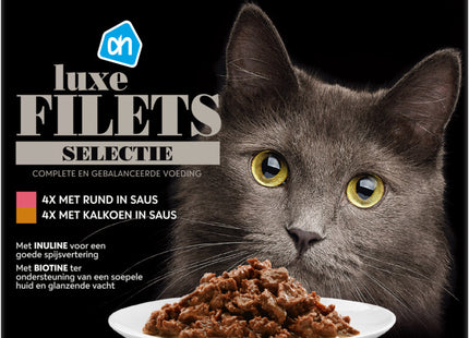 Luxe filets rund en kalkoen in saus