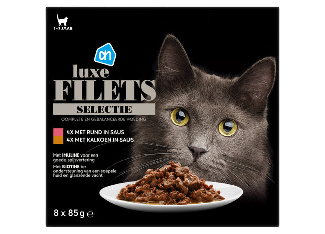 Luxe filets rund en kalkoen in saus