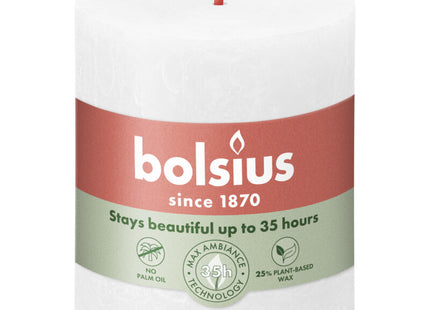 Bolsius Rustieke kaars wit 8cm