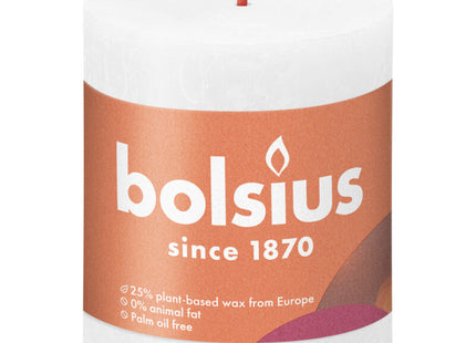 Bolsius Rustic candle white 8cm