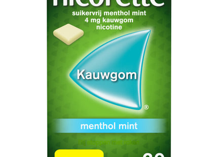 Nicorette Menthol Mint Chewing Gum 4mg