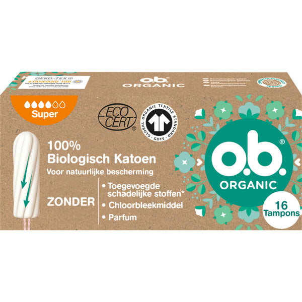 o.b. Organic cotton tampons super