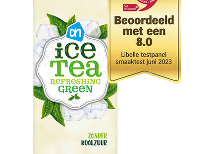 Ice tea refreshing green without carbon dioxide
