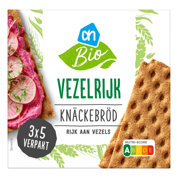 Biologisches Knäckebrot ballaststoffreich mit Weizenmehl