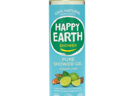 Happy Earth Pure shower gel cedar lime
