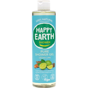 Happy Earth Pure shower gel cedar lime
