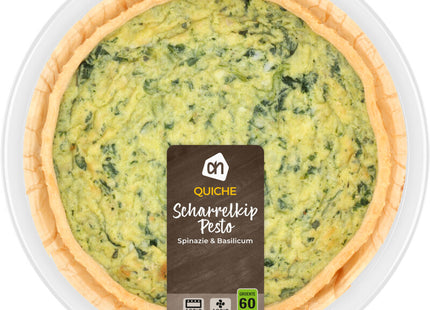 Quiche kip pesto spinazie