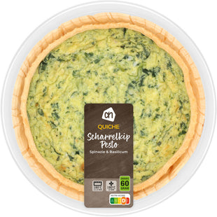 Quiche kip pesto spinazie