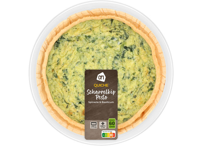 Quiche kip pesto spinazie
