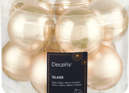 Decoris Glazen ballen parel 6cm