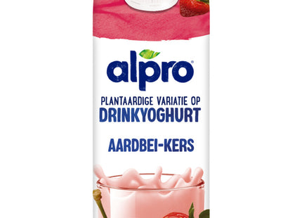 Alpro Plantaardige drinkyoghurt aardbei-kers  Dutchshopper