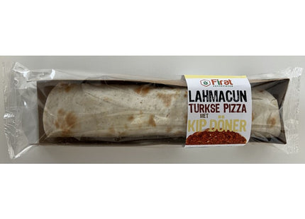 Firat Lmacun Turkish pizza with chicken döner