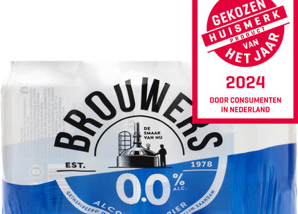 Brouwers Alcoholvrij bier 0.0% 6-pack