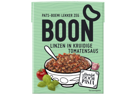 Boon Linzen in kruidige tomatensaus