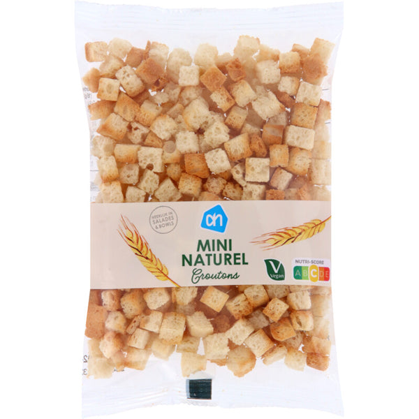 Mini natural bread cubes