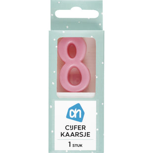 Kaars cijfer 8 kleur