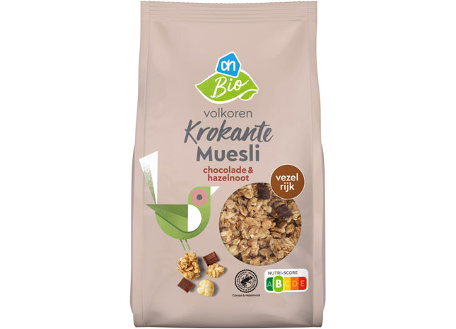 Biologisch Krokante muesli chocolade & hazelnoot
