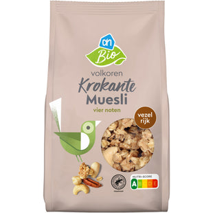 Biologisch Volkoren krokante muesli vier noten