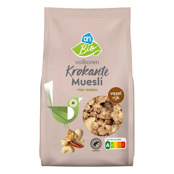 Biologisch Volkoren krokante muesli vier noten