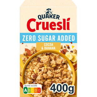 Quaker Zero sugar added cocoa & banana