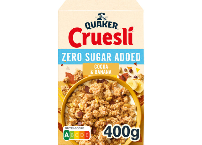 Quaker Zero sugar added cocoa & banana