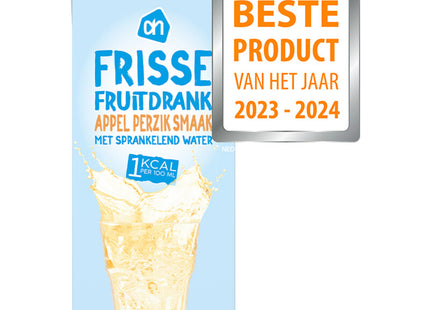 Frisse fruitdrank appel perzik 1kcal