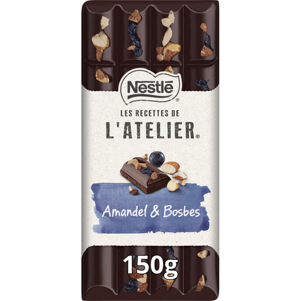 L'Atelier Pure chocoladereep amandel & bosbes