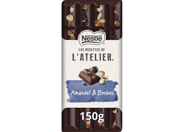 L'Atelier Pure chocoladereep amandel & bosbes