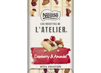 L'Atelier Witte chocoladereep amandel & cranberry  Dutchshopper