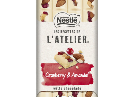 L'Atelier Witte chocolade amandel & cranberry