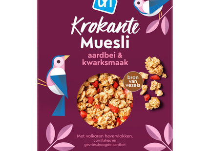 Krokante muesli aardbei & kwarksmaak